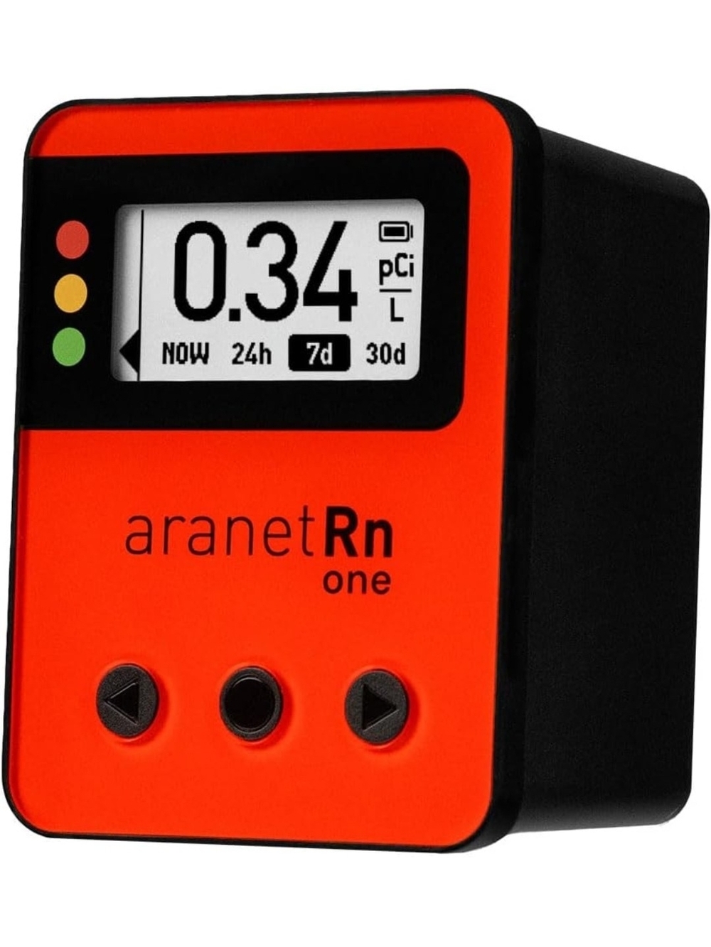 Radon One – Fast Home Portable Radon Gas Detector with 10-Minute Response, Red
